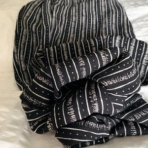 Slouchy black & white funky pinstripe loungers